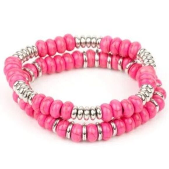 Desert Rainbow Pink Bracelet (40) - Picture 2 of 2